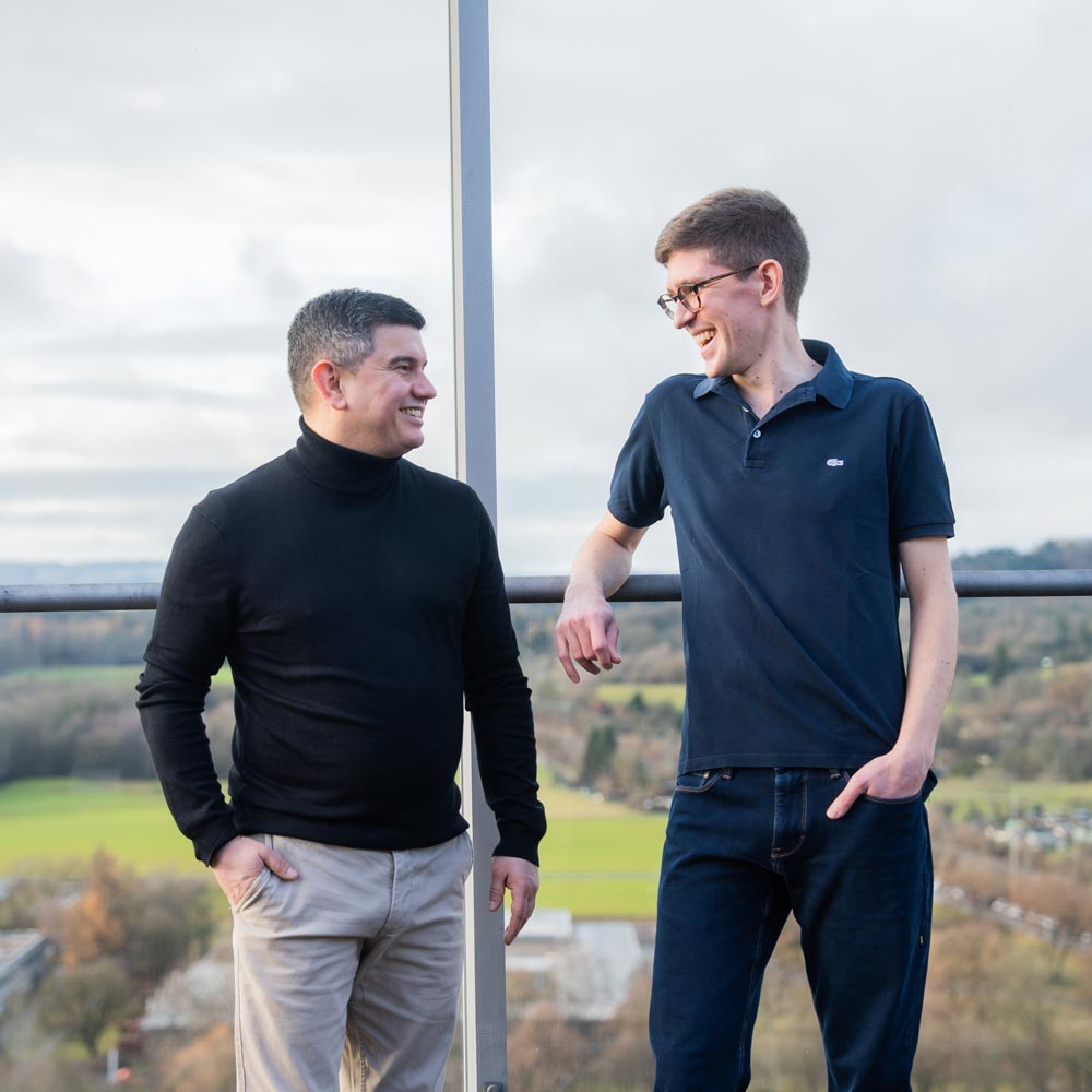 Sven Hepting und Sascha Mark vor Panorama